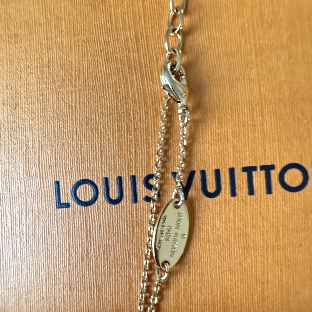 Louis Vuitton Gold & Crystal LV And Me Letter “N” Necklace - Picture 8 of 9